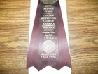 1956 Akc Golden Retriever Club Of America Second Prize Dog Ribbon - Omaha  Nebr 