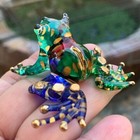Glass Frog Handicraft Figurine Art Blown Animal Hand Murano Ornament Paperweight