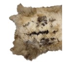 Wild Rabbit Pelt Fur Hide Skin Tanned Natural Spotted Feet Intact Large Craft