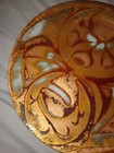 Vintage Mcm Art Studio Enamel On Copper 11 5  Golds Signed C m  Kiimvgc