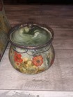 Fresh Fields Pressed Flowers Acrylic Tissue Cover And Cotton Jar Bathroom Decor