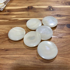 6 Vintage Antique Old Stock Small Mother Of Pearl Shank Buttons 1inch