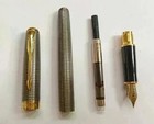 Parker Sonnet Series Grey Gird gold Clip Fine  f  Nib Fountain Pen No Box