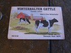 Vintage Advertising Card Winterhalter Cattle Holstein Heifers Stanwood Wa