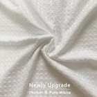 Pleated Waffle Weave Bed Skirt  Tailored Dust Ruffle 12 Inch Drop Easy Fit  Mach