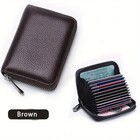 1 2x Rfid 11 Slots Credit Card Holder Genuine Leather Wallet For Women And Men