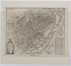 Brussels Belgium City Plan C 1732 Fortifications Rapin History Of England Map