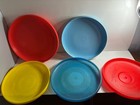 Lot Of  5  Vintage Wham-o Frisbee World Class 165g 141g 119g Blue Orange Yellow