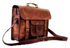 Genuine Vintage Brown Leather Messenger Shoulder Laptop Bag Briefcase New Men s