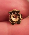 Tous Luxury Designer Sweet Dolls Bear Earrings 18k Yellow Gold Over