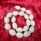 Gsj White Stone 18  Necklace   Pierced Earrings 925 Closure Extender   Ear Loop