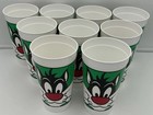 Vintage Warner Bros 1992 Looney Tunes Sylvester 32oz Plastic Cup Set Of 9