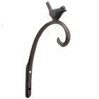 Decorative Plant Hanger Chickadee Bird Brown Cast Iron Basket Hook 5 125  Deep