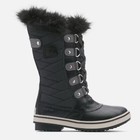 Sorel - Girls Torino Ll Youth Waterproof Boots Black Leather Faux Fur   Fleece 7