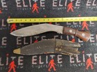 Vintage India Kukri Gurkha 11 5  Fixed Blade Knife W  Wood Handle Leather Sheath