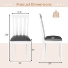 Dining Chair Set Of 4 Upholstered Wooden Chairs W padded Seat Rubber Wood Frame