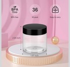 36 Pack 2oz Plastic Jars With Lids     Bpa-free  Reusable Cosmetic Containers