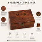 Personalized Rosewood Wedding Keepsake Box  Custom Engraved Couple Memory Box