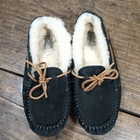 Ugg Australia Womens Sz 9 Dakota Moccasin Slippers Suede 5612 Black Shoes Loafer