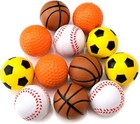 Cat Toy Ball Set 12 Pack Colorful 1 6in Soft Rubber Sponge Balls For Play