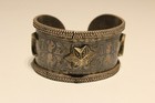 Antique Unique Niello Ottoman Islamic Ladies Hand Made Solid Silver  Bracelet 