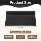 Leather Repair Patch  2 Pcs Self Adhesive Vinyl Patch  10 X 24  Black