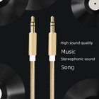 3 5mm Braided Male To Male Stereo Audio Aux Cable Cord For Pc Ipod Car Iphone 1m