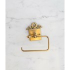Antique Brass Toilet Paper Holder     Solid Brass  Vintage Bathroom Decor