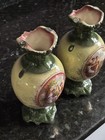 Pair Of Antique Edwardian Alton Art Ware Earthenware Vases Handles Missing 