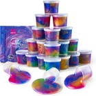 24 Pack Galaxy Slime Party Favors For Kids Slime Cup Bulk Stretchy   Non-sticky