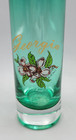 Vintage Green Flower Flora Georgia State Souvenir Double Shot Glass Shooter