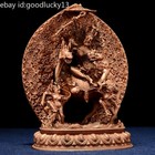 10cm 4  Exquisite Red Copper Carving Palden Lhamo Buddha Statue Tibet Buddhism