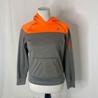 Girl s Medium Hoodie Fila Grey And Orange Front Pocket Athletic