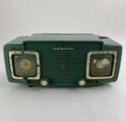 Zenith Model L520-f Vacuum Tube Radio Clock Vintage 1954 Gumby Green Powers On