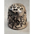 Tom Edwards Sterling Silver Thimble Raised Hearts Pattern 925 11 5g Rare