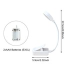 Led Clip On Book Light Rechargeable Reading Lamp 3 Color Dimmable Desk