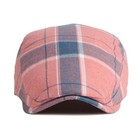 Qianuer Plaid Newsboy Hats Adjustable Ivy Flat Cap Gatsby Cabbie Driving Hat    