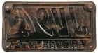 Vintage Old West Arizona 1945 License Plate J4919 Mvd Dmv Clear