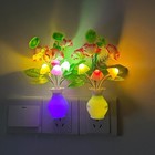 Sensor Led Night Light  Color Changing Flower Night Light Plug-in Wall Based Mus