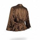 Max Studio Suits Women s Bronze Silk Linen Blend Blazer Jacket Size 2 Waist Coat