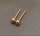 14k Yellow Gold Ball Stud Earrings 3mm