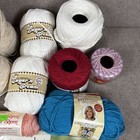 Lot Of  Assorted Crochet Threads Mixed Colors Cotton   Pattern Books New   Used