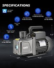 Omt 2 Stage Vacuum Pump 9 Cfm 3 4 Hp Rotary Vane Vacuum Pump 1 5 Micron Vacuum