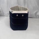 Pottery Barn Kids Nautical Boat Shaped Nursery Storage Bin Navy White Gray Read