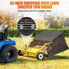 42  Lawn Sweeper Tow Behind Pull Behind Grass Sweeper Heavy Duty Leaf Collector