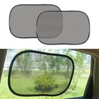 2pcs Car Window Shades - Static Cling Sun Shade For Side Windows - Uv   Black