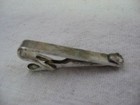 Vintage Tie Bar Clip  Silver Tone Crown