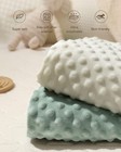 Changing Pad Cover  Ultra Soft Minky Dots Plush Roman Green   Lily White 