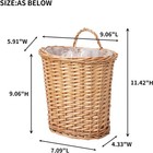 Wall Hanging Basket Woven Wicker Plant Basket Door Porch Garden Farmhouse
