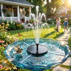 2x Solar Power Bird Bath Fountain Pump Upgrade 1 5w Solar Fountain With 6 Nozzle